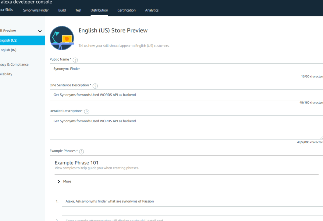 top menu select Distribution